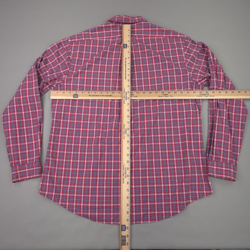 Ralph Lauren Shirt Mens XL Red Blue Plaid Custom Fit Long Sleeve Button Down - Picture 5 of 9